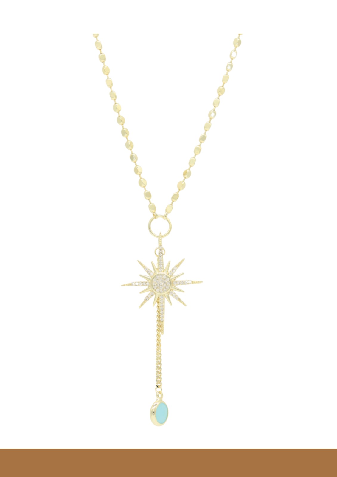 Turquoise Sun Lariat necklace