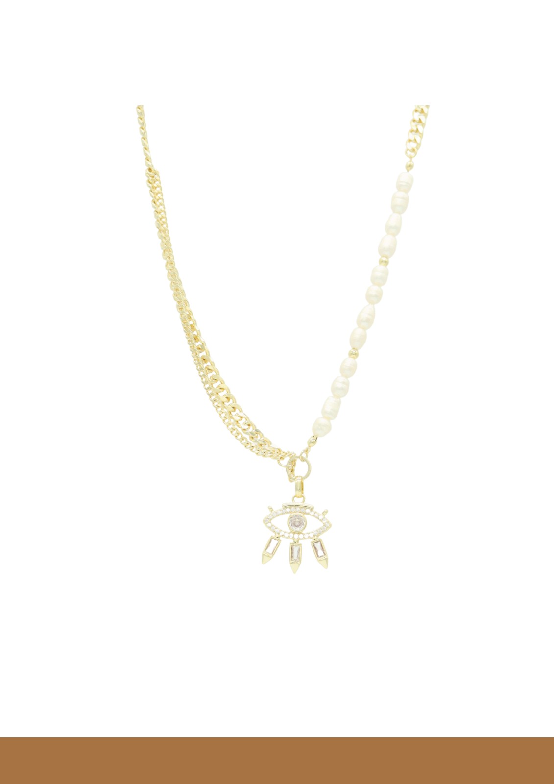 Pearl and Eye Chain necklace